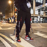 Men Purple Joggers Pants Mens Pockets Streetwear Cargo Pants Male Hip Hop Track Pants Korean Fashions Overalls