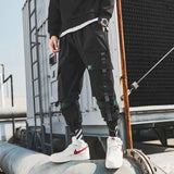 Men Purple Joggers Pants Mens Pockets Streetwear Cargo Pants Male Hip Hop Track Pants Korean Fashions Overalls