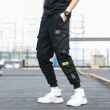 Men Purple Joggers Pants Mens Pockets Streetwear Cargo Pants Male Hip Hop Track Pants Korean Fashions Overalls