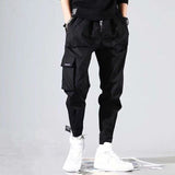 Men Purple Joggers Pants Mens Pockets Streetwear Cargo Pants Male Hip Hop Track Pants Korean Fashions Overalls