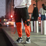 Men Purple Joggers Pants Mens Pockets Streetwear Cargo Pants Male Hip Hop Track Pants Korean Fashions Overalls