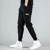 Men Purple Joggers Pants Mens Pockets Streetwear Cargo Pants Male Hip Hop Track Pants Korean Fashions Overalls