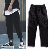 Men Purple Joggers Pants Mens Pockets Streetwear Cargo Pants Male Hip Hop Track Pants Korean Fashions Overalls