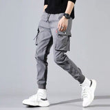 Men Purple Joggers Pants Mens Pockets Streetwear Cargo Pants Male Hip Hop Track Pants Korean Fashions Overalls