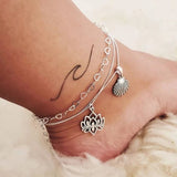 anklets with metal butterfly and Rhinestone design