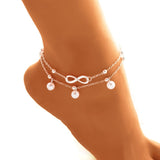 anklets with metal butterfly and Rhinestone design