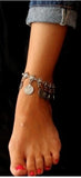 anklets with metal butterfly and Rhinestone design