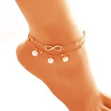 anklets with metal butterfly and Rhinestone design