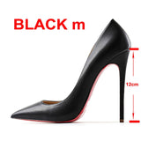 2022 New Brand Pumps Sexy Red Bottom Women Red High Heel Shoes Pointed Toe Thin Heel 8cm 10cm 12cm Shallow Sexy Wedding Shoes