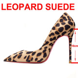 2022 New Brand Pumps Sexy Red Bottom Women Red High Heel Shoes Pointed Toe Thin Heel 8cm 10cm 12cm Shallow Sexy Wedding Shoes