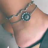 anklets with metal butterfly and Rhinestone design