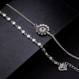 anklets with metal butterfly and Rhinestone design